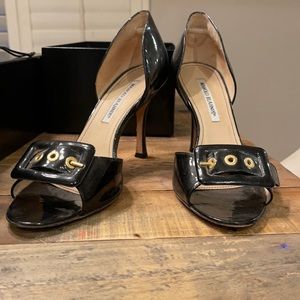 Vintage black manolo blahnik heels